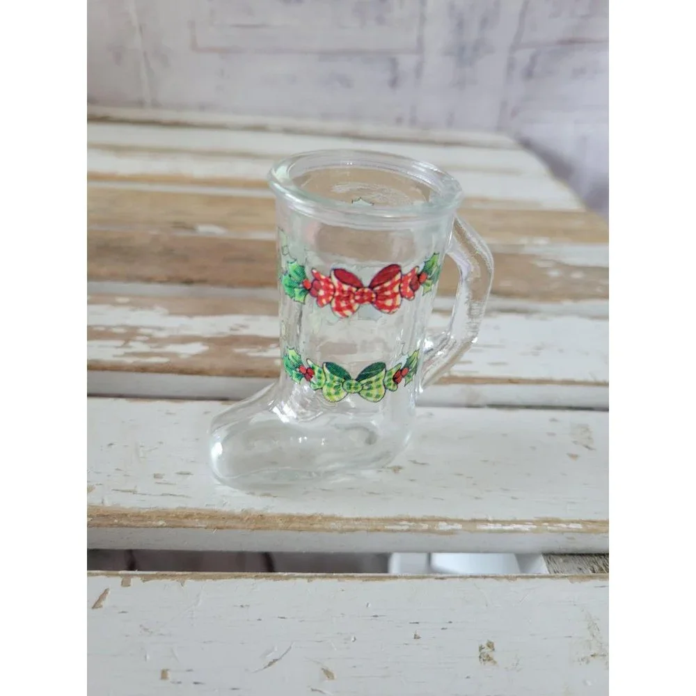 Canada glass‎ Santa boot MINI ornament Decor